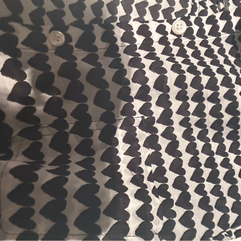 Heart Designs Button Down Blouse - image 3